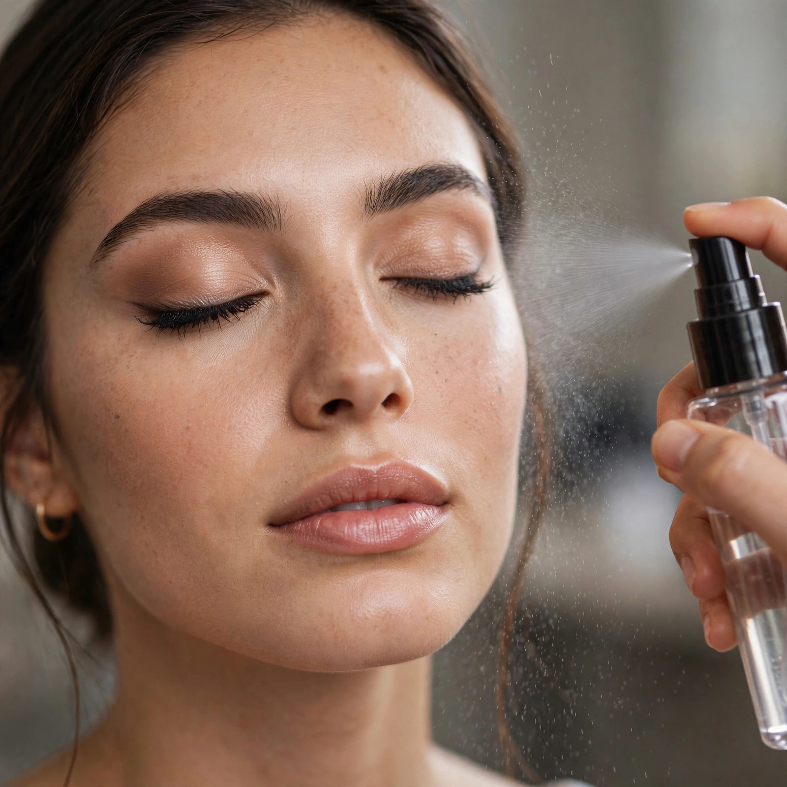 Setting spray between layers technique
