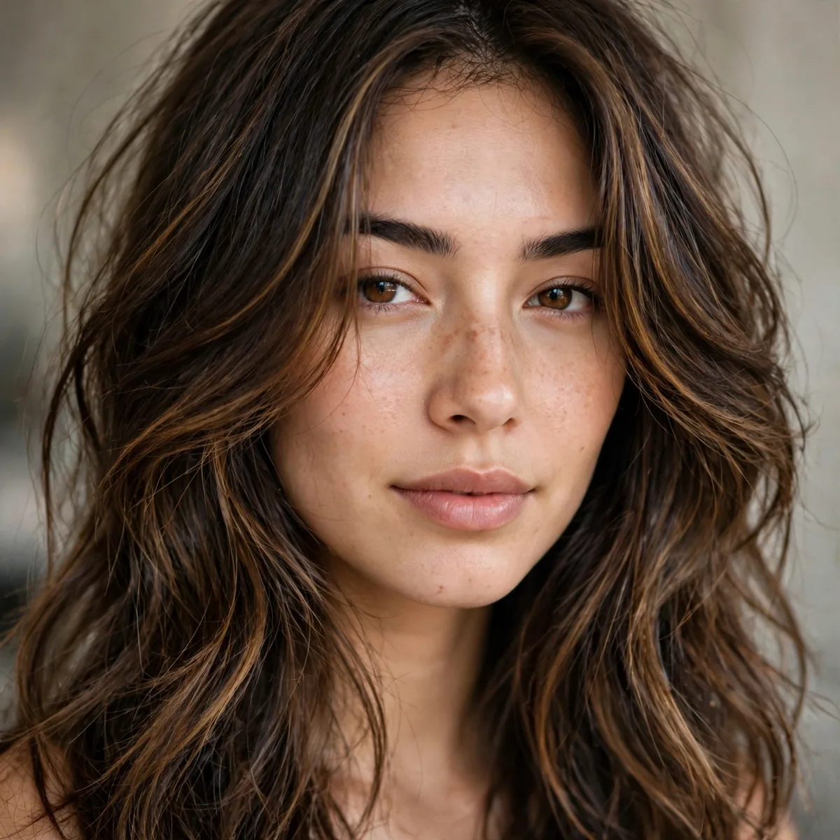 Salon-style photo of effortless bedhead layers with second-day bedhead texture and healthy shine