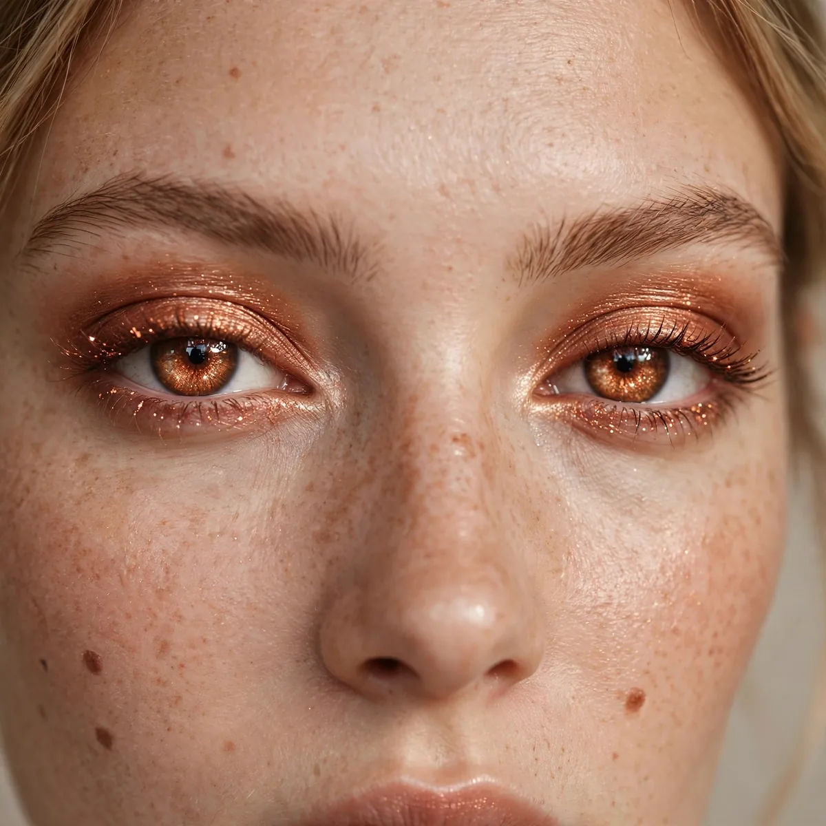 Close-up of Copper Twinkle Eyes featuring copper gleam and soft gleam