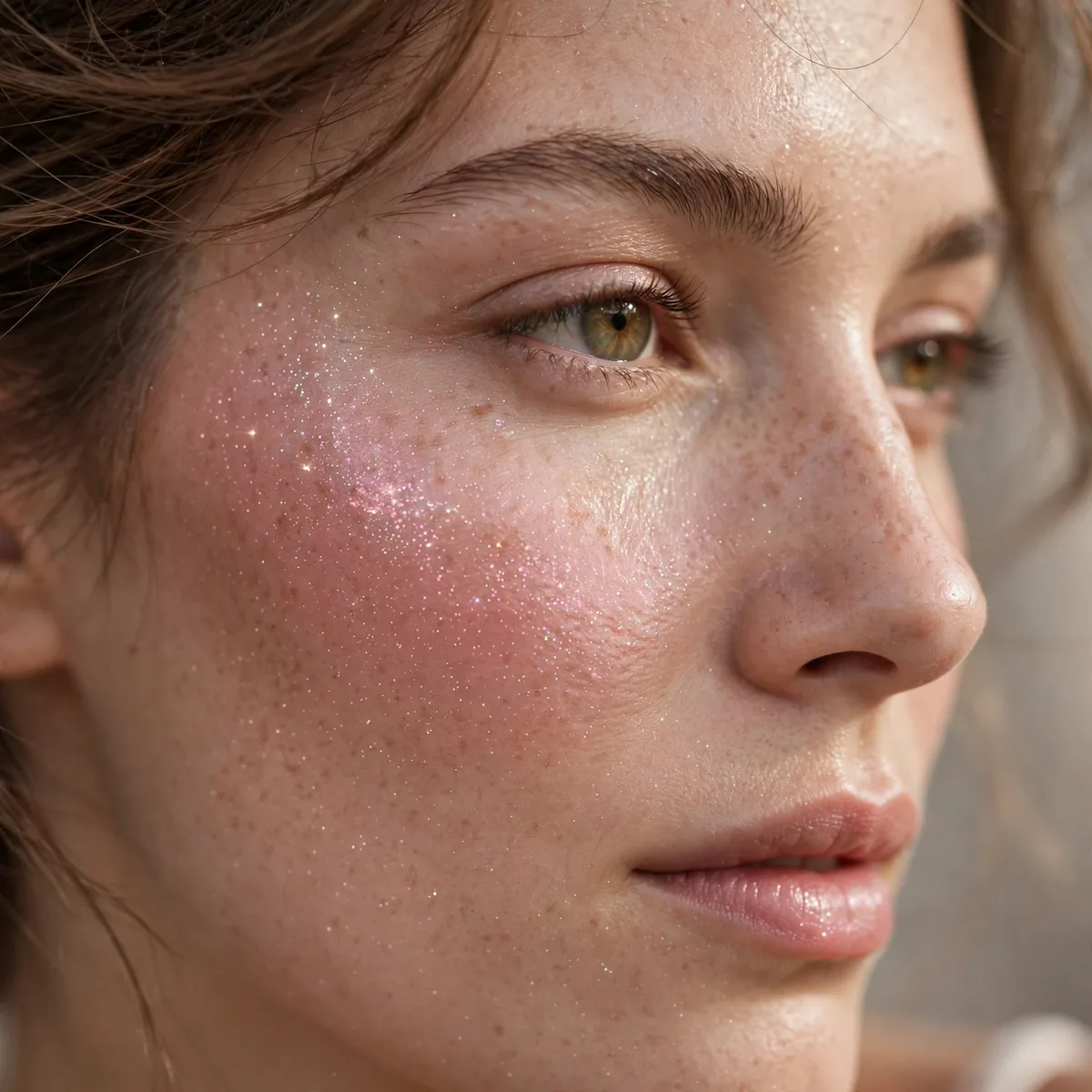 Close-up of Blush Diamond Dust featuring blush twinkle and sheer sparkle
