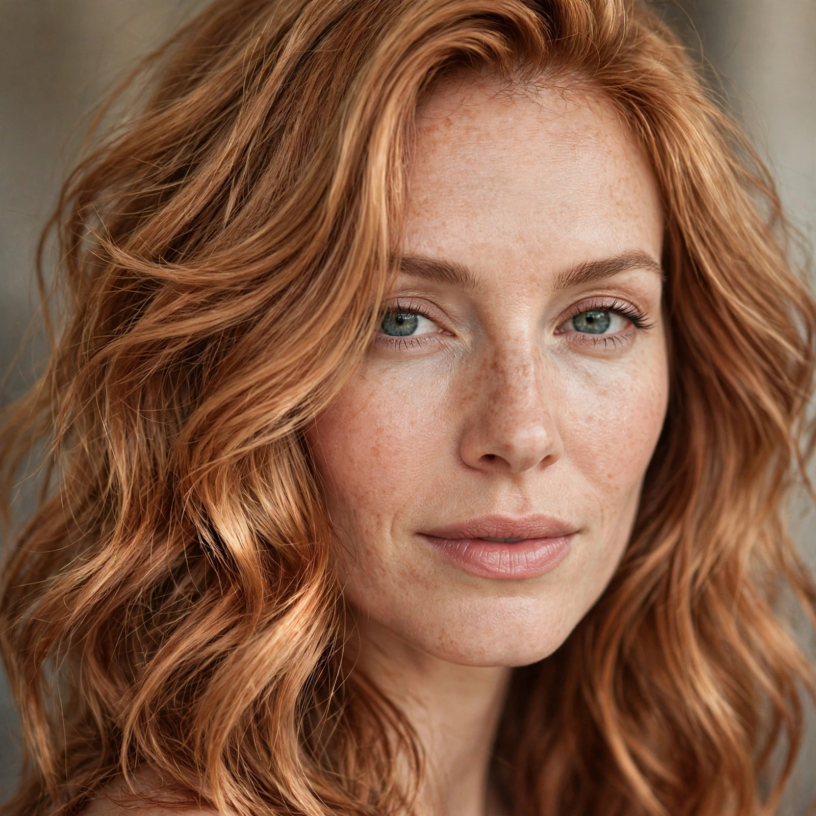 Deep strawberry blonde with rich copper
