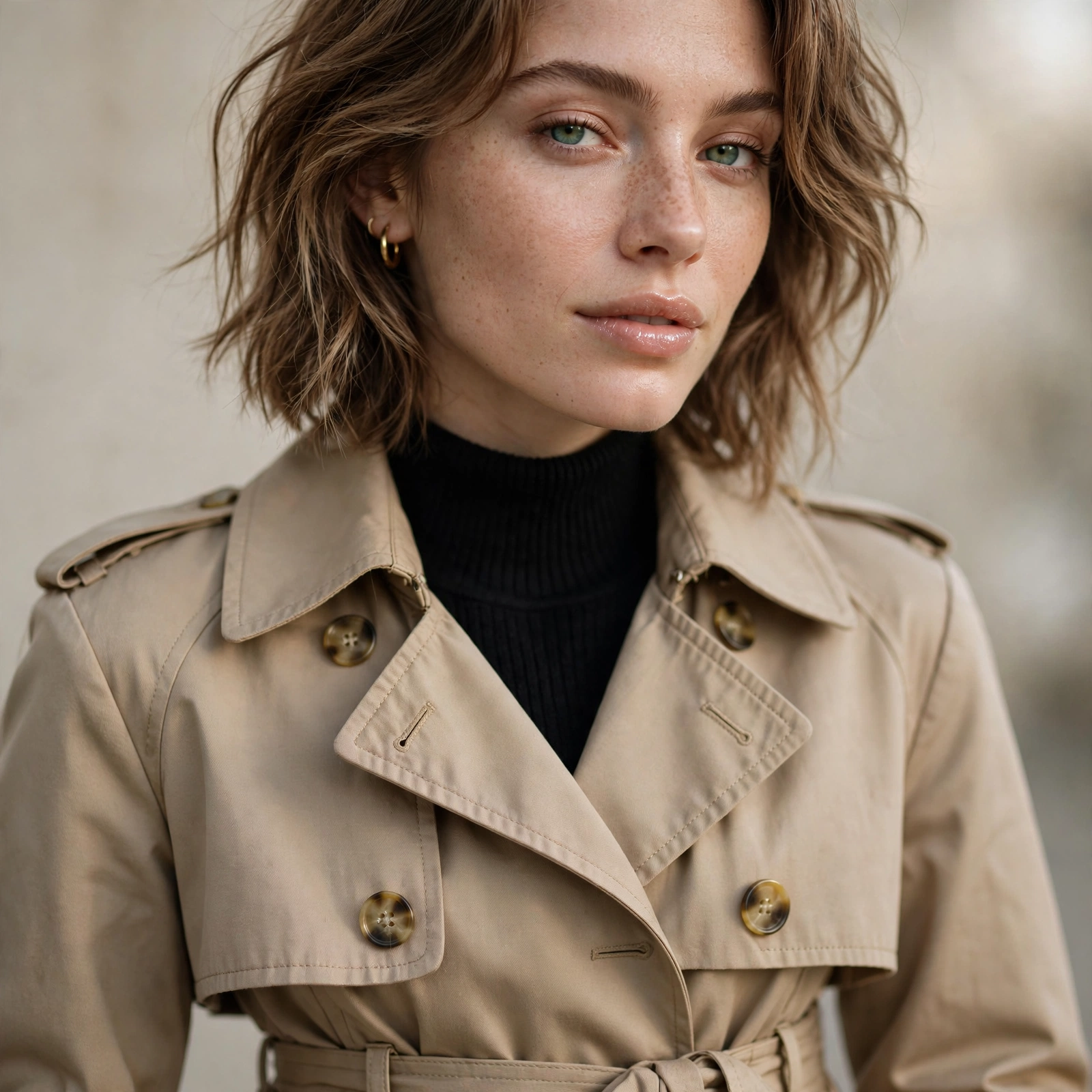 Cropped trench coat outfit
