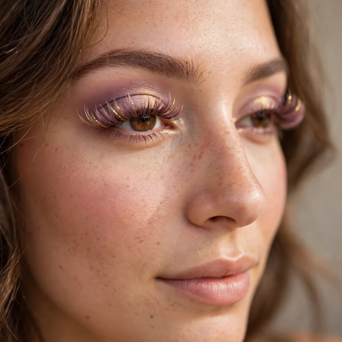 Close-up of Mauve Mist Vows featuring light mocha and light gold
